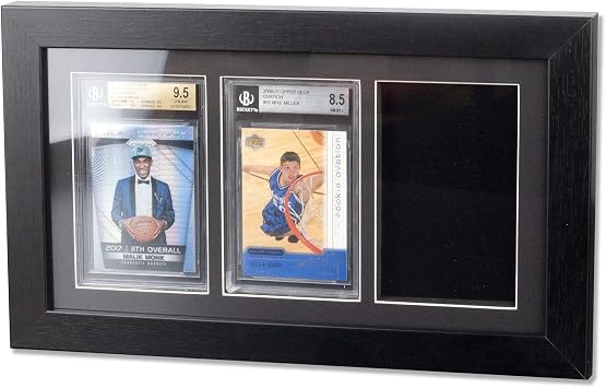 Bivitre Graded Card Display Frame for BGS Slab ONLY NOT for UNGRADED OR Others - Wall Mount Baseball Trading Card Display case for BGS Slab Basketball Football Hockey Pokemon MTG Yugioh Cards