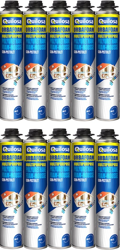 10 Botes de epuma poliuretano expansiva de 750 ml para pistola