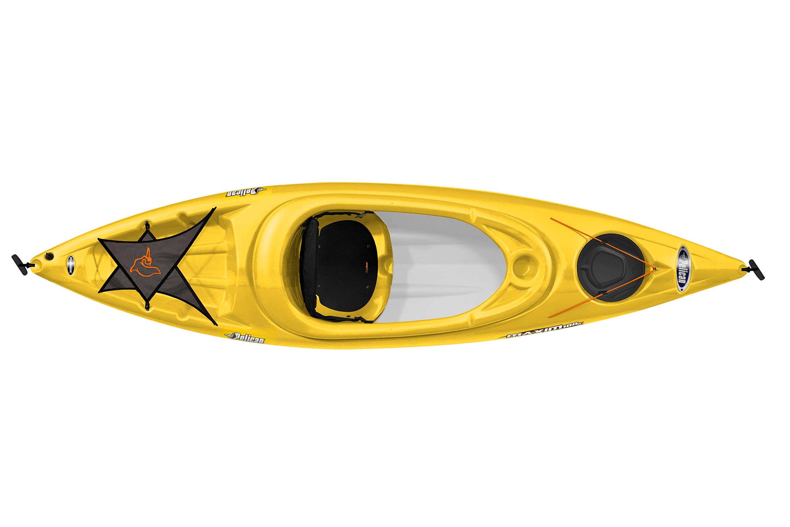 Pelican Maxim 100X Sit-in Recreational Kayak Kayak 10-Foot Lightweight one Person Kayak Perfect for Recreation, Yellow, One Size