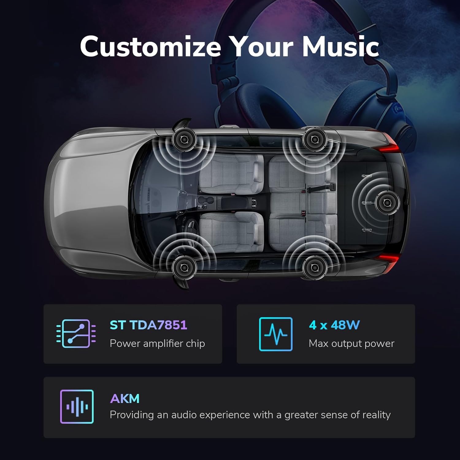 Built-in DSP and audio customization options