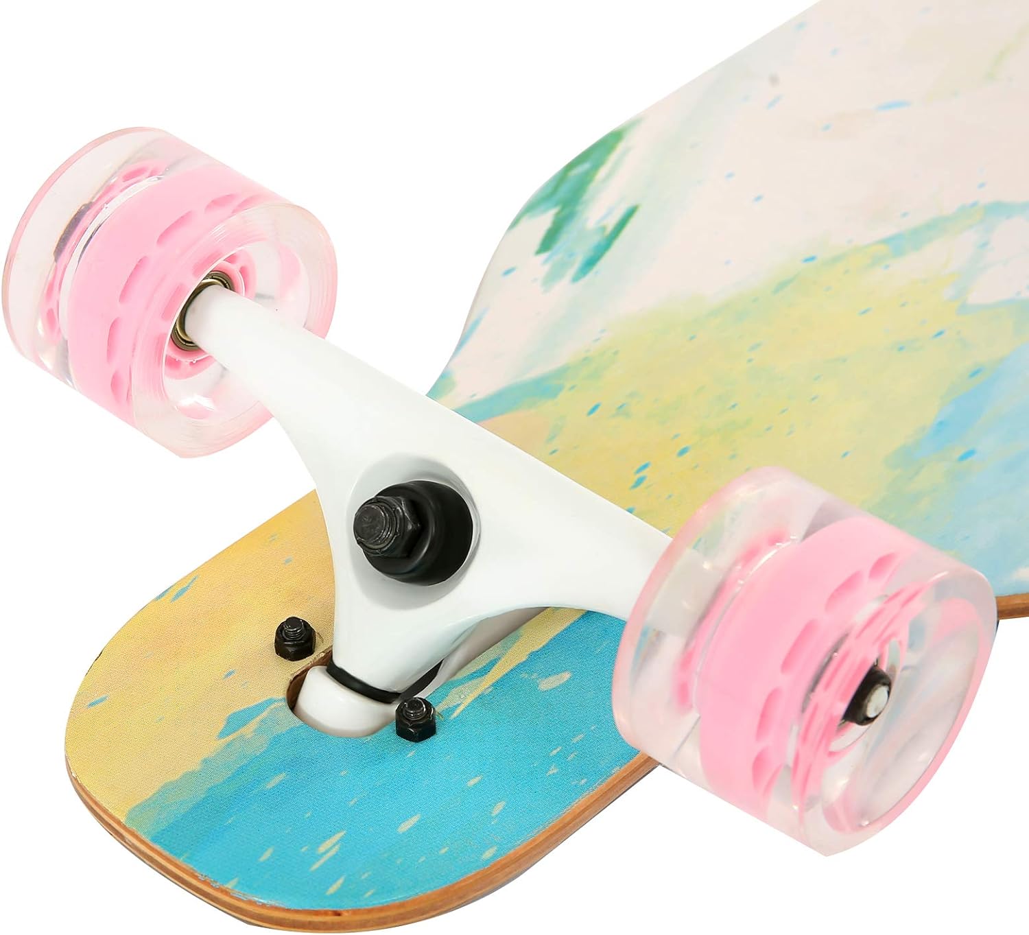 Xapwell 41 Inch Longboard Skateboard Complete Cruiser Complete Freestyle Drop Down Cruiser Maple Skateboard Professional Beginners