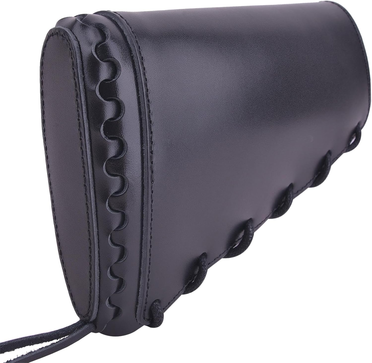 Full Grain Cowhide Leather Rifle Buttstock Ammo with Cartridge Holder for .45-70 308 30-06, Hand Stiched Ammo Sleeve