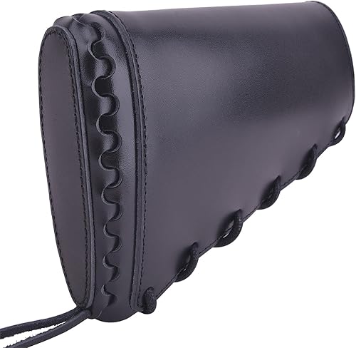 Miniatura 2 de Tas Trost Munición de culata de rifle de cuero de vaca de grano completo con soporte de cartucho para .45-70 308 30-06, manga de munición cosida a