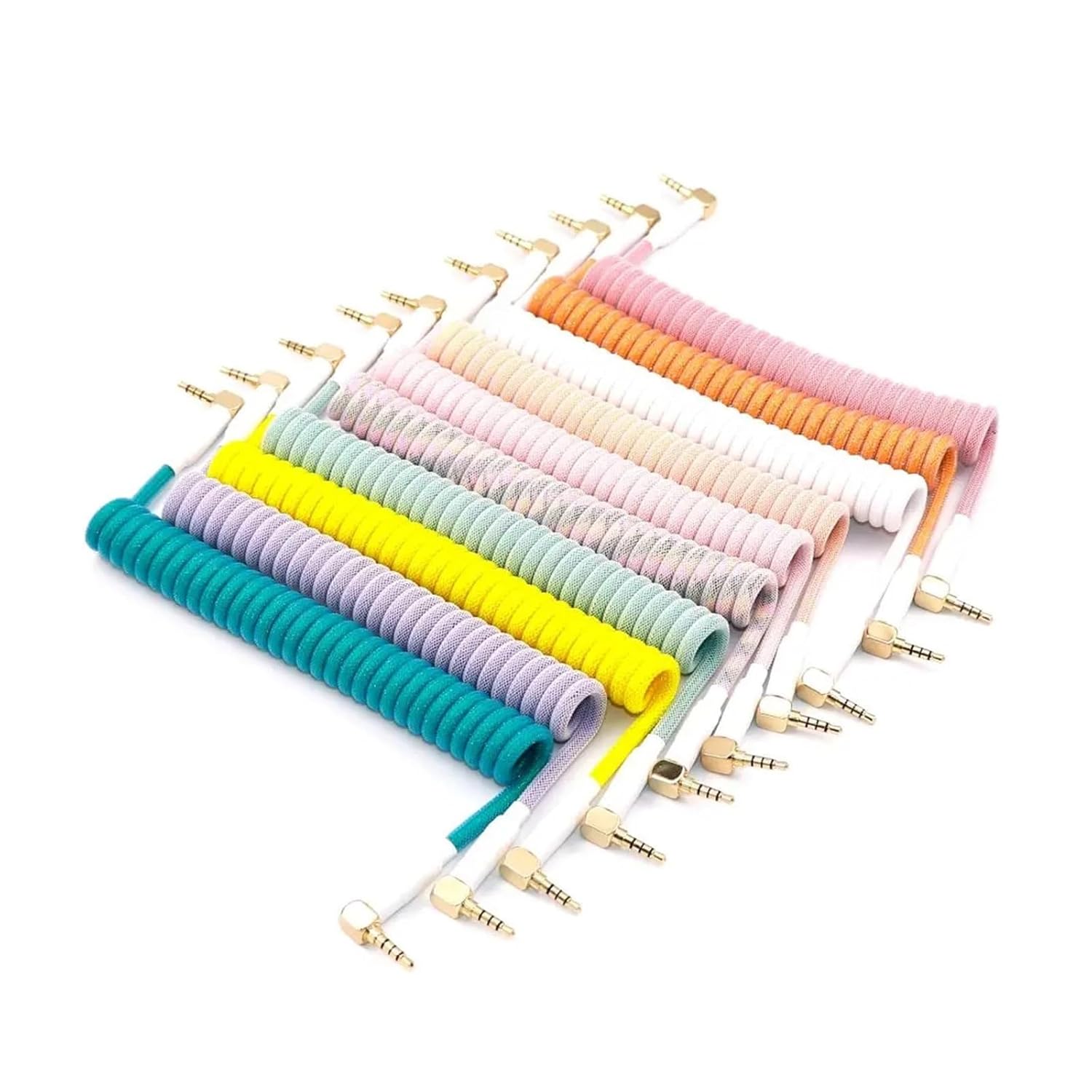 Keyboard Coiled TRRS Handmake DIY Split Data Cables Dopamine Mechanical Sofle Cable Transfer(16)