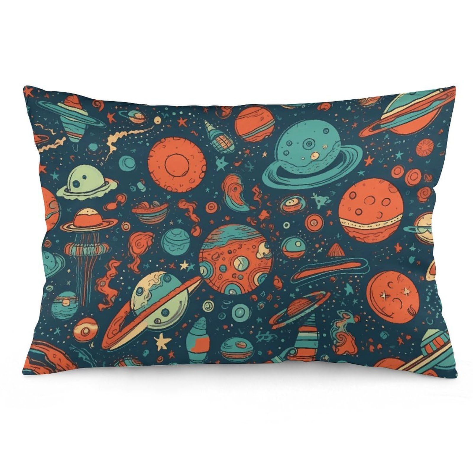 2 Pack Pillow Cases for Hair and Skin, Soft Breathable Pillow Case Covers with Hidden Zipper, Different Cartoon Patterns Pillowcase 20"x30" Pillow Covers for Sleeping Gift