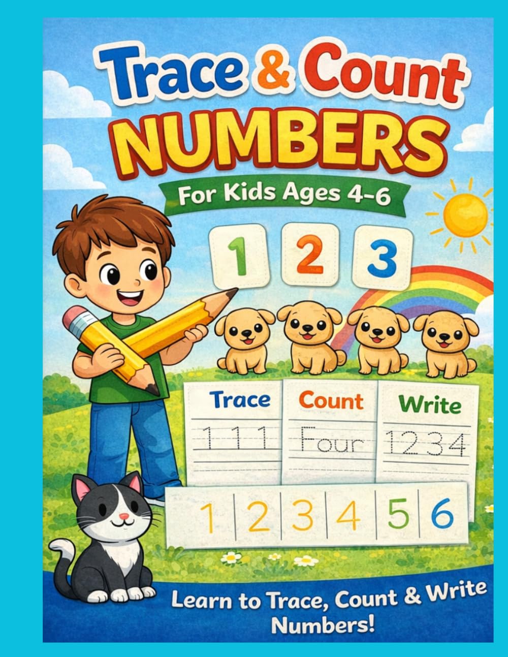 Trace & Count Numbers: Learn to Write Numbers 1–20 for Kids Ages 4–6: Tracing, Counting, and Writing Workbook for Preschool and Kindergarten