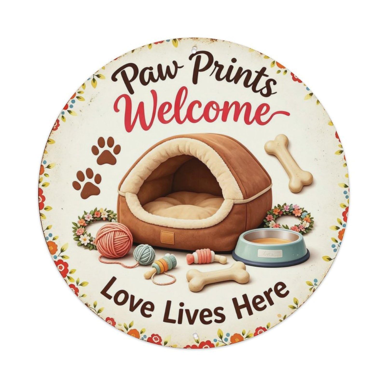 Love Lives Here Metal Tin Sign Plaque