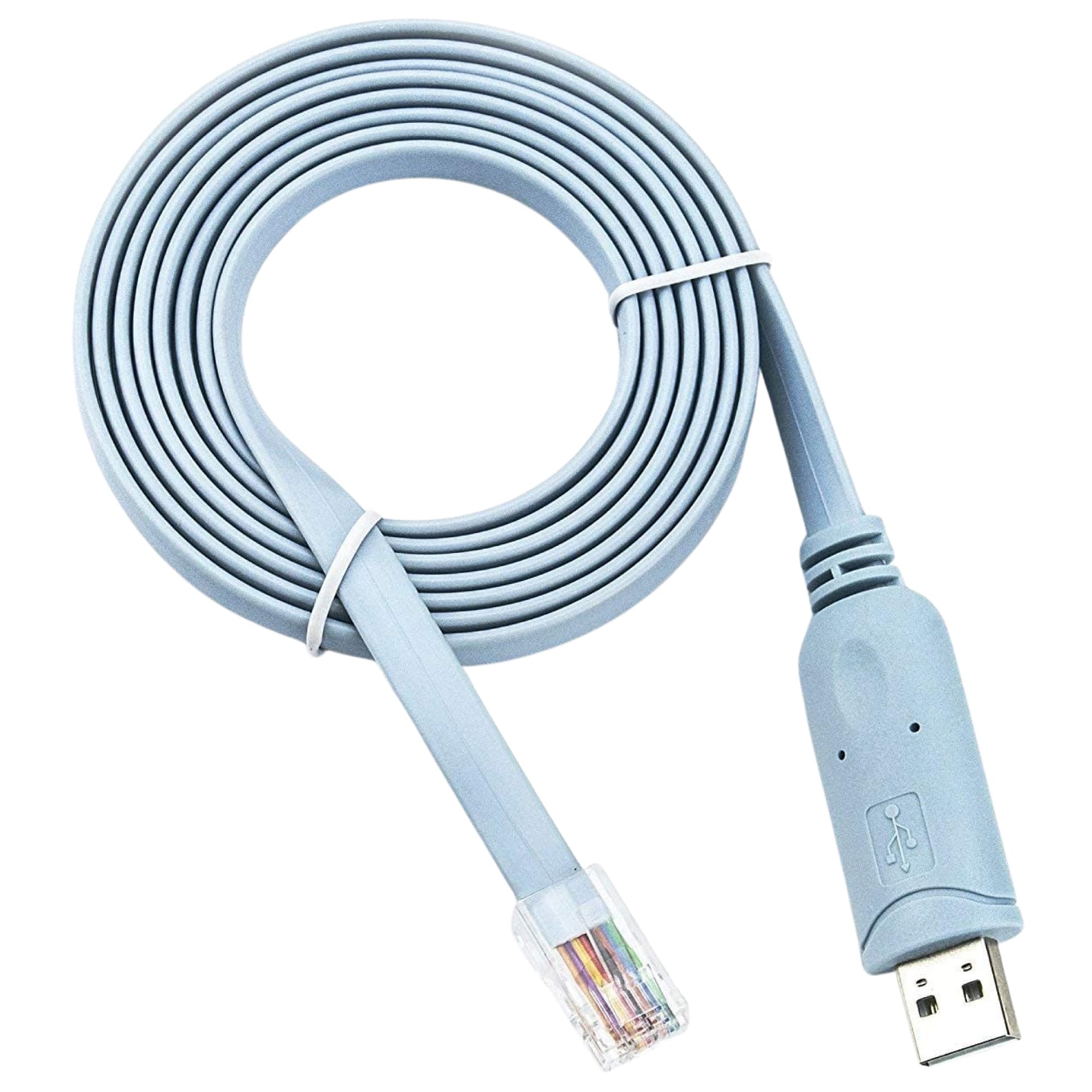 Cisco Compatible Console Cable, 6ft, FTDI USB to RJ45 / Windows 7, 8 / Vista/MAC/Linux / RS232 Switch Router (Type-A)