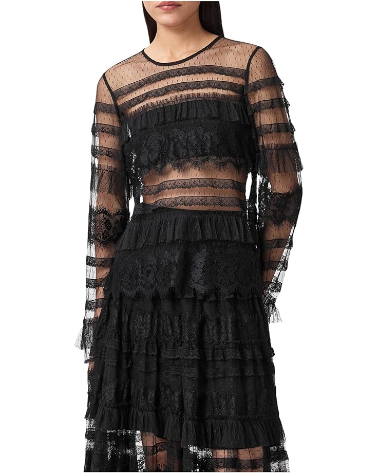 AllSaints Arlea Tulle Top - Main View