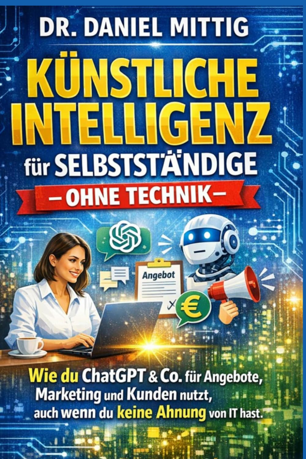 Künstliche Intelligenz für Selbstständige – ohne Technik: Wie du ChatGPT & Co. für Angebote, Marketing und Kunden nutzt, auch wenn du keine Ahnung von IT hast