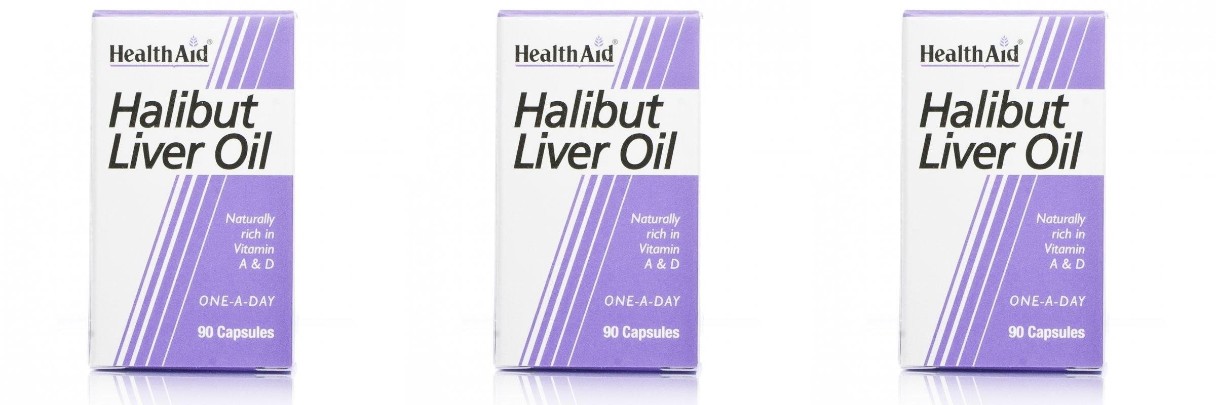 (3 PACK) - HealthAid - Halibut Liver Oil | 90's | 3 PACK BUNDLE