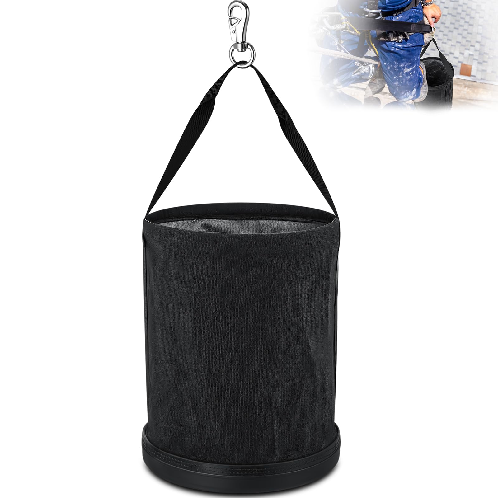 Lineman Canvas Bucket Tool Bag, 15" x 12