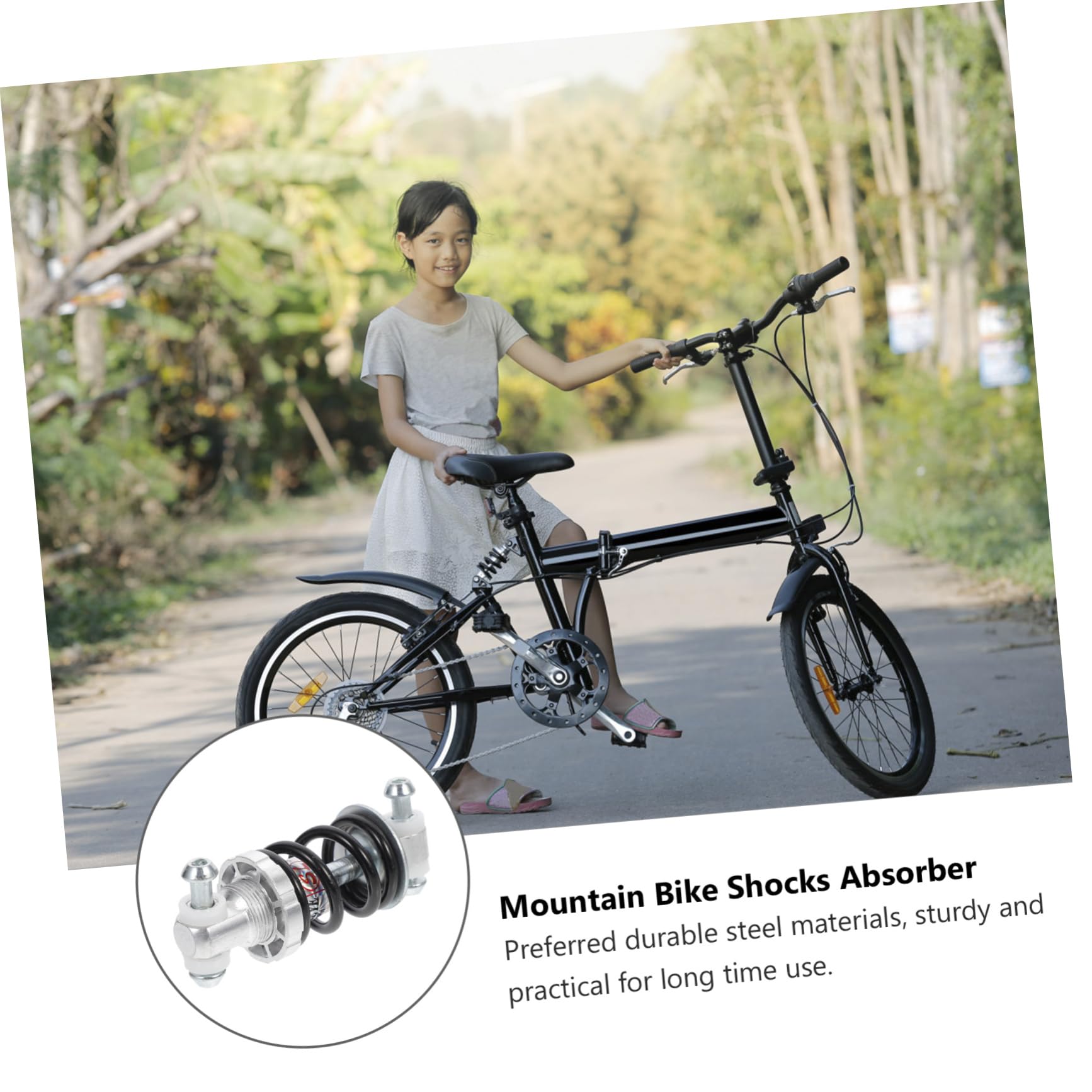 KOMBIUDA Mountain Bike Rear Spring Durable Design for Electric Folding Bikes Capacity Enhanced Shock Absorption for Superior Performance