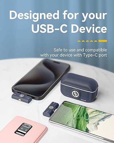 Miniatura 18 de Hollyland Lark M2 - Micrófono inalámbrico para iPhone 14 y menos, mini micrófono magnético, rango de 984.3 ft, audio de alta fidelidad, cancelación