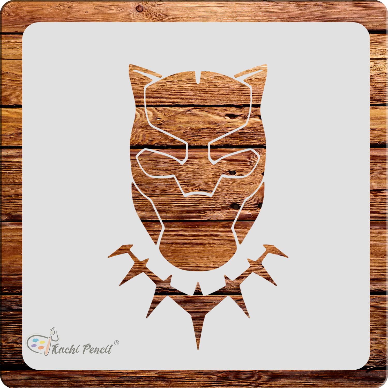 Black Panther Stencils for Art, Craft and Painting, Size 6 x 6 inch Reusable Stencil for Painting, Fabric, Glass, Wall Painting.-image-14