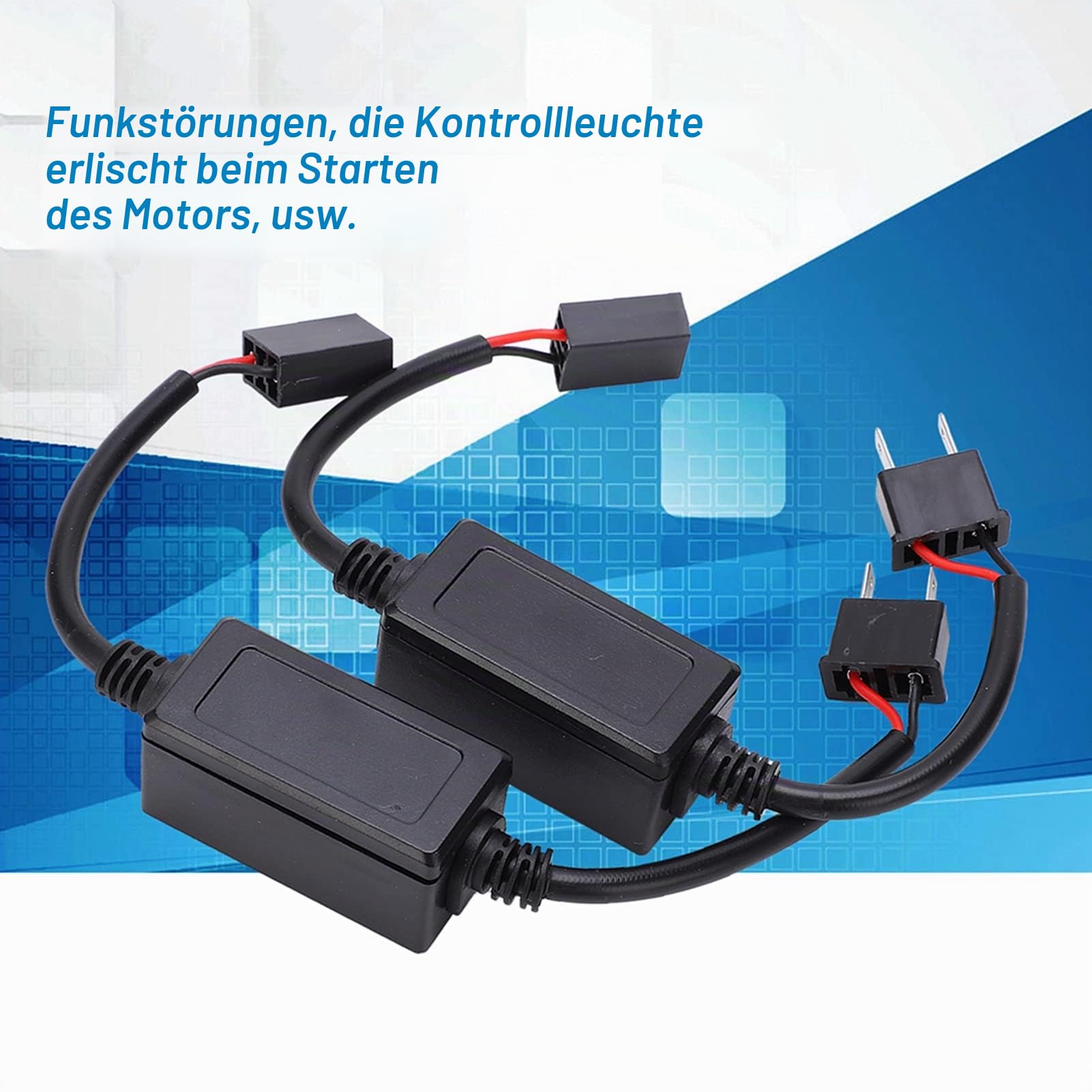 2 Stück LED-Decoder mit Anti-Flicker-Funktion zur Anzeige von Fehlercodes im Armaturenbrett für H7 DC 9–16 V