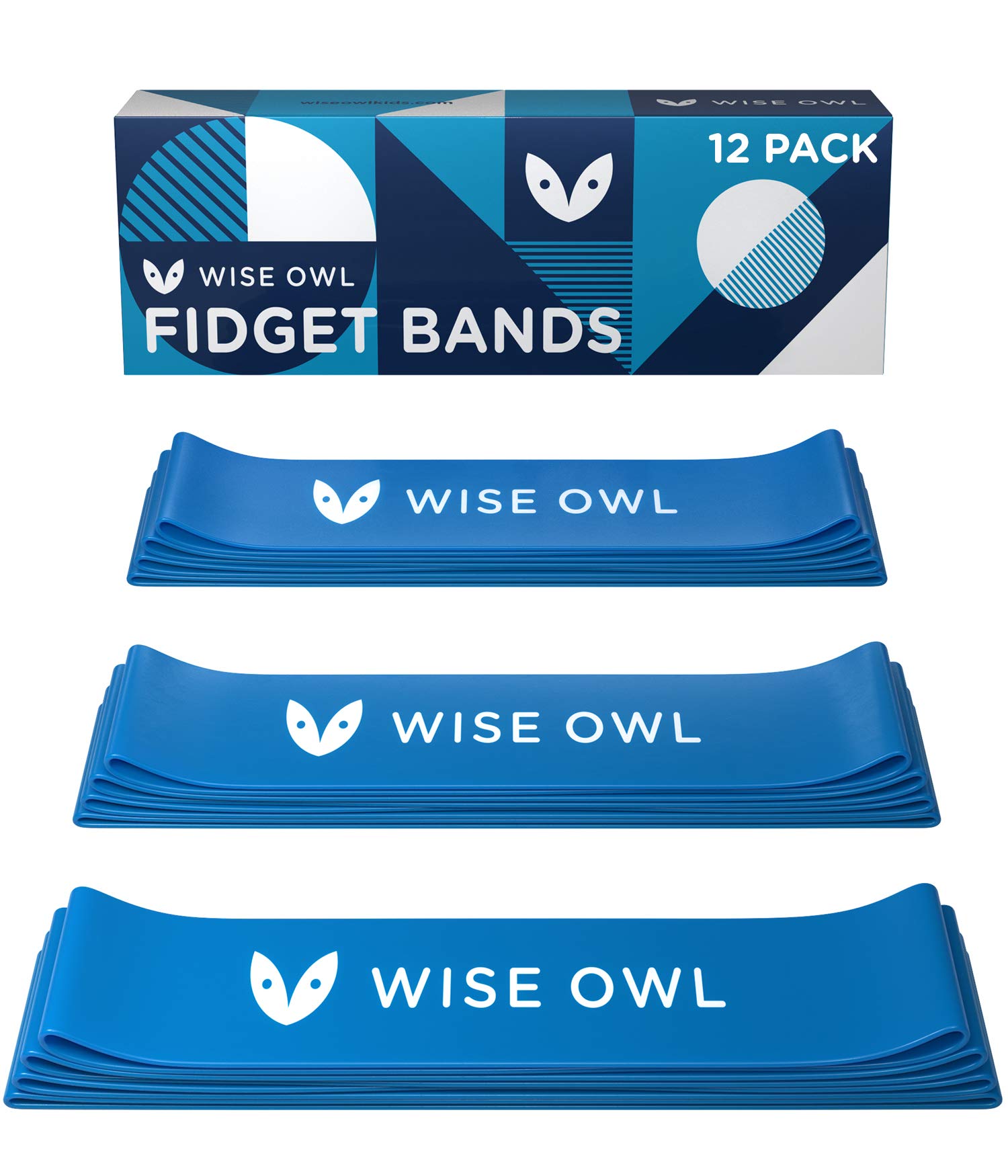 Photo 1 of WISE OWL Chair Bands for Kids with Fidgety Feet - Classroom Fidget Chair & Desk Bands - Bouncy Fidget Bands for Chairs and Desks - ADHD School Student Sensory Fidget Band (12-Pack)
