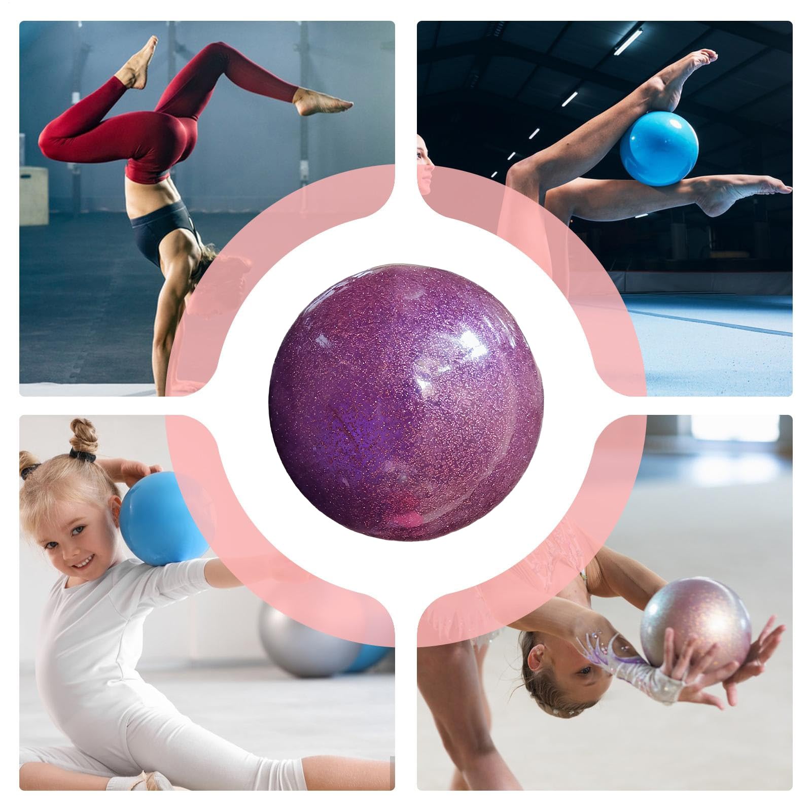 Générique Ballon de Gymnastique,Haute Élasticité et Confort Ergonomique - Ballon pour Danse Fitness et Exercices | pour Filles Femmes Jeunes Artistes Compétition