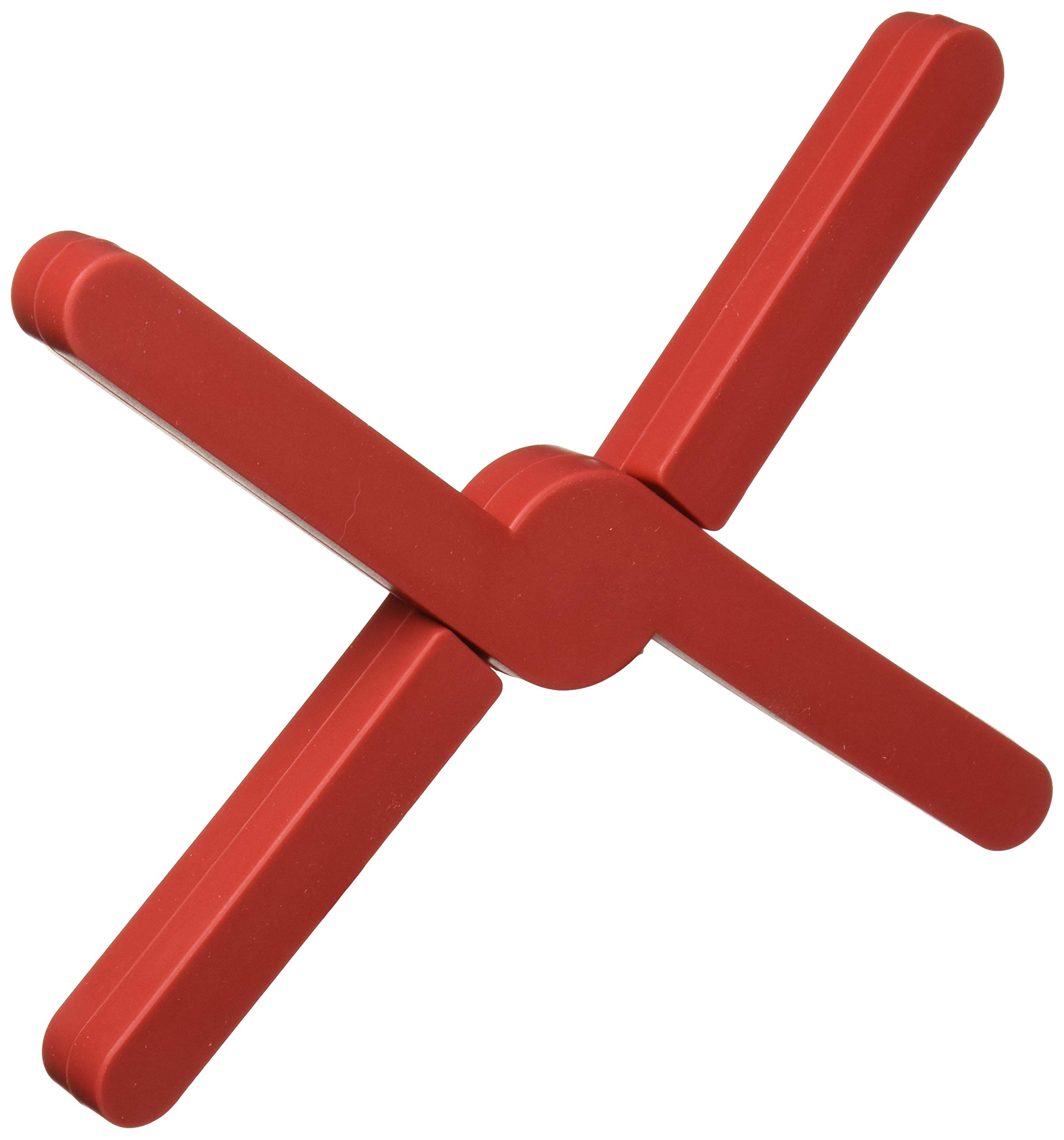 HG HGROPE H Foldable Trivets Heat Resistant Mat Drying Rack Coasters, Red