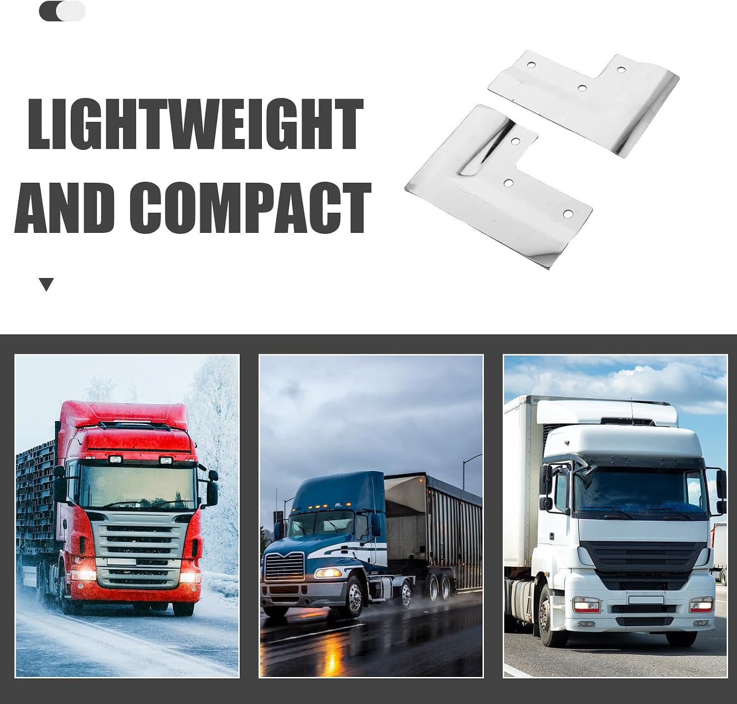SEWACC Heavy Duty Reinforcement Panel Stainless Steel Truck Bed Door Press Plate Truck Bed Door in and Corrosion Resistant Applications Tailgate Harsh Working Environments