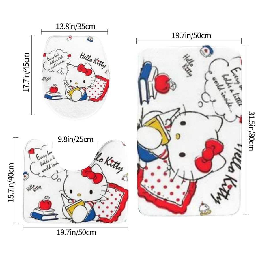 Amazon｜ハローキティ トイレマット 足元マット セット 3点