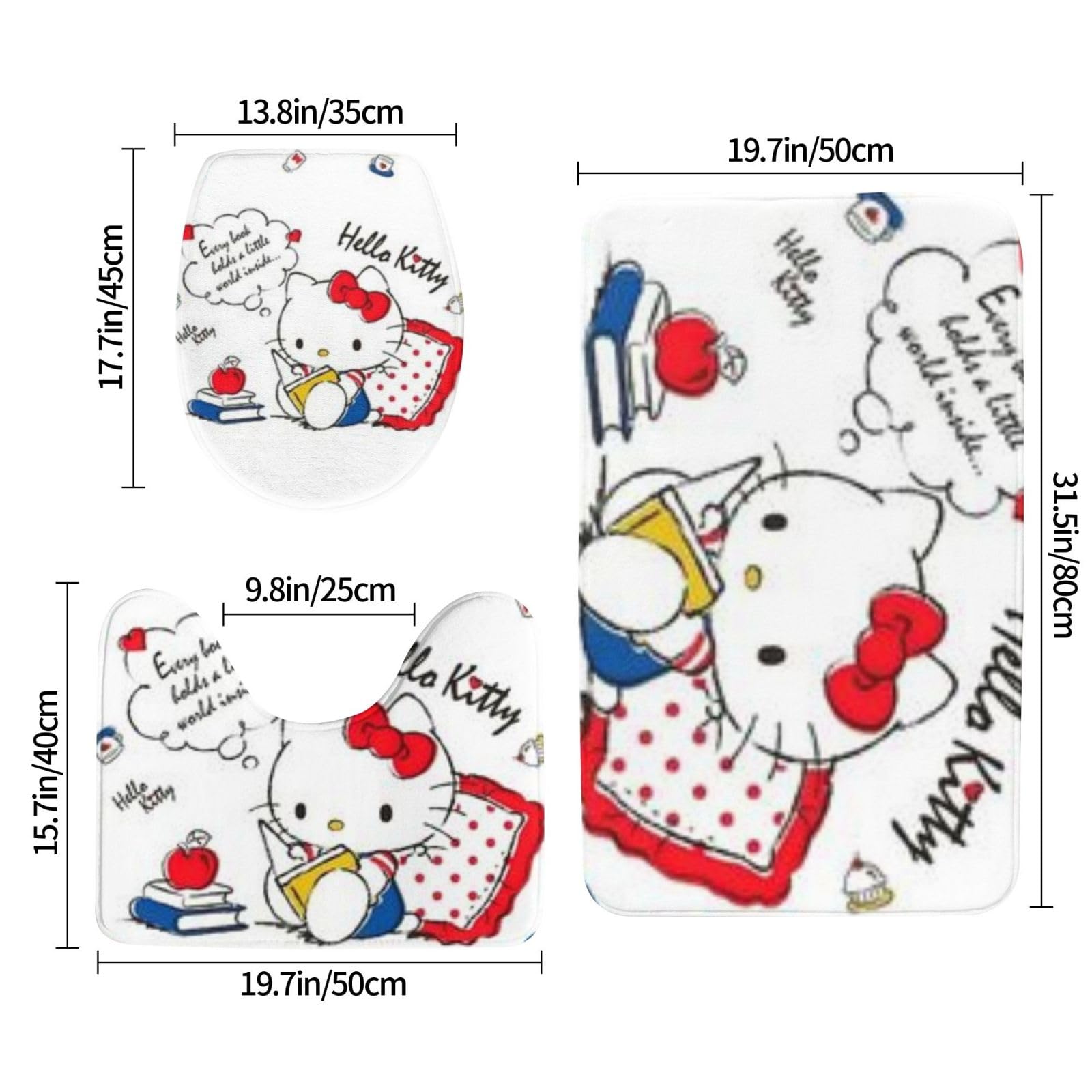 Amazon｜ハローキティ トイレマット 足元マット セット 3点セット 便座