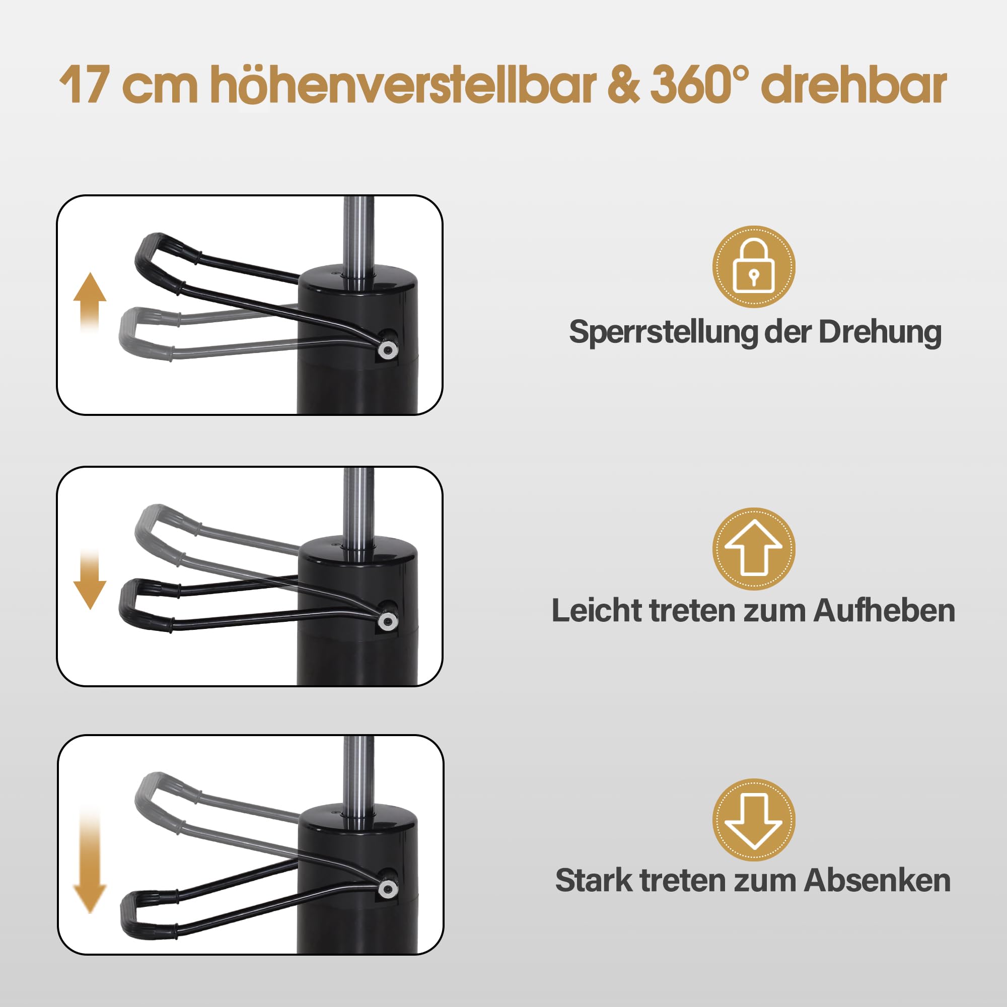 BarberPub Sillón de peluquería con reposacabezas inclinable, Equipo de peluquería con Bomba hidráulica giratoria 360°, sillón de Servicio Regulable en Altura, 3823 (Negro)