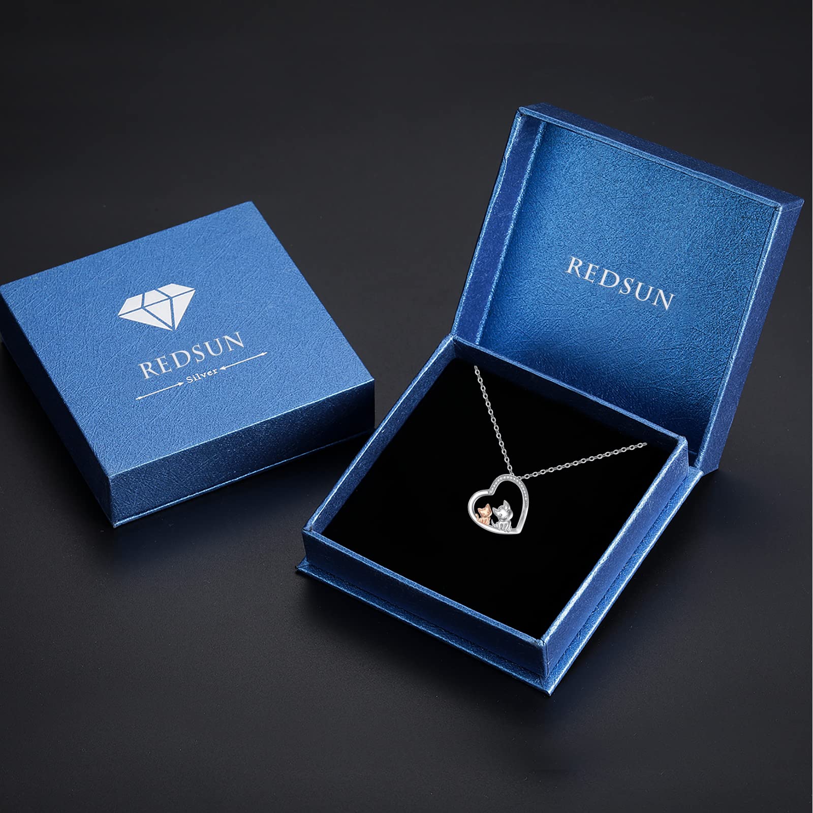 Collana con ciondolo a forma di cuore, in argento Sterling 925, con ciondolo a forma di gatto, cane/cavia/farfalla, per donne e ragazze, amanti degli animali domestici