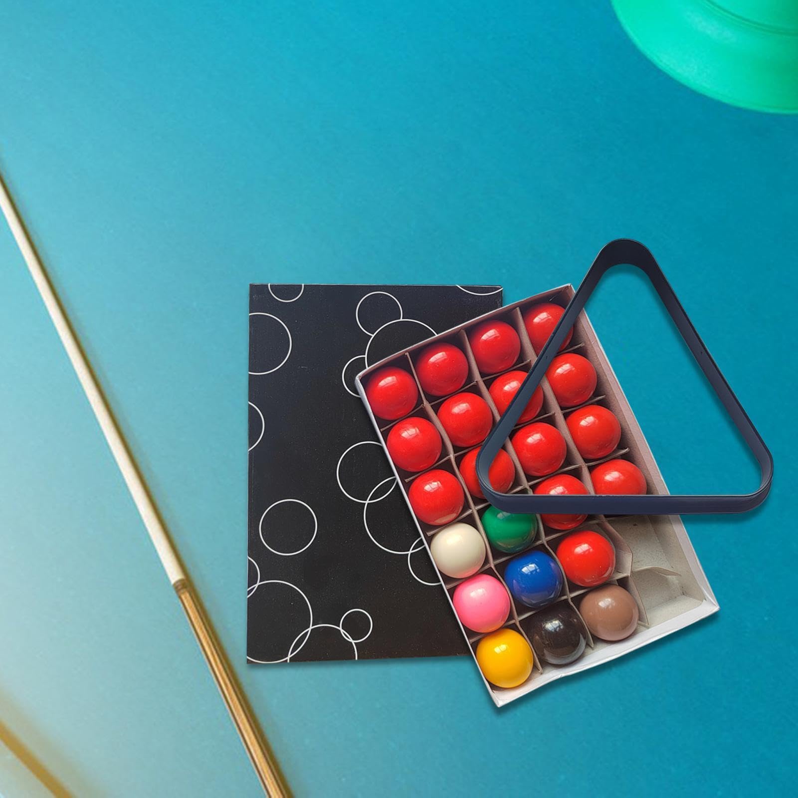 22 Stück Mini Billardkugeln Set mit Snooker Kugeln Pool Tisch Bälle Kinder Billiard Zubehör Aus Robustem Phenolharz Gefertigt für Heimspiele Kinderunt, 38 mm mit Stativ