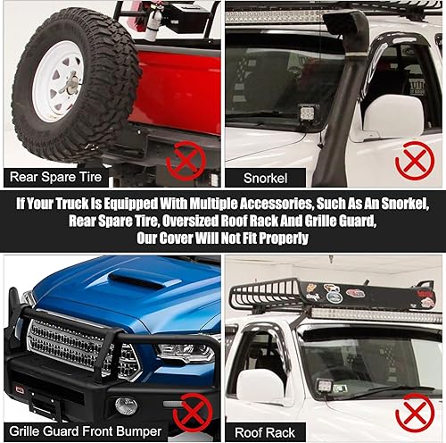 Miniatura 33 de Funda impermeable para automóvil de repuesto para Toyota Land Cruiser FJ40/41/42 210T 1960-1984 para todo tipo de clima, con puerta de cremallera