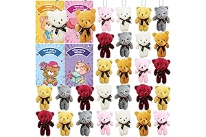 28PCS Valentine's Day Teddy Bear Keychain Toys