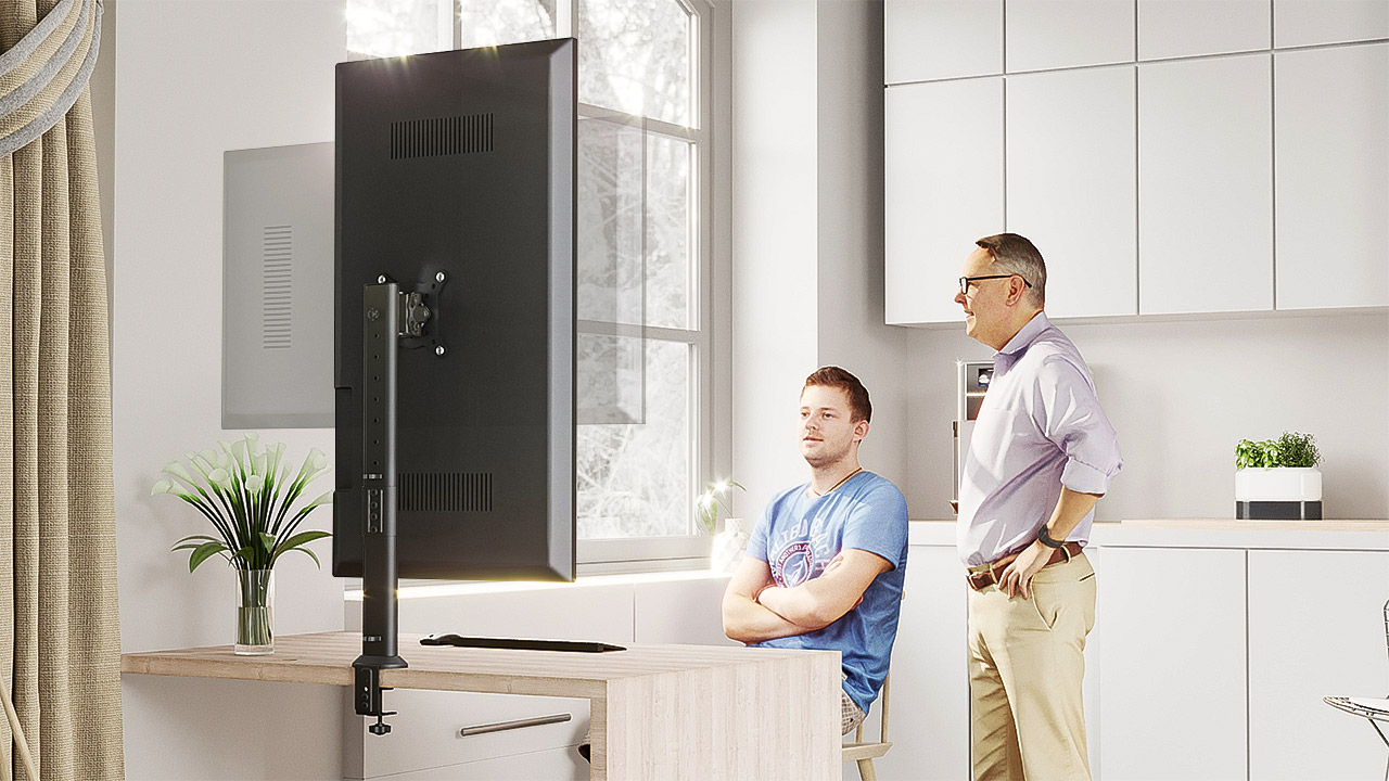 Amazon.com: HEMUDU Single Tall Desk Monitor Arm Mount Stand Fit