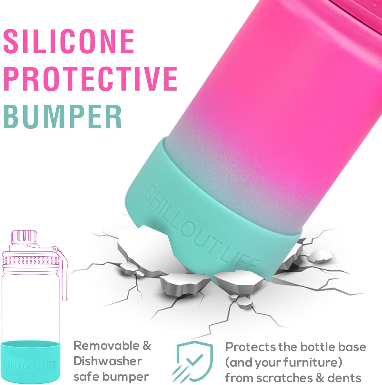 CHILLOUT LIFE 12 oz Kids Insulated Water Bottle for School with Leakproof Spout Lid and Cute Waterproof Stickers, Personalized Stainless Steel Thermos Flask Metal Water Bottle for Girls & Boys - Image 3