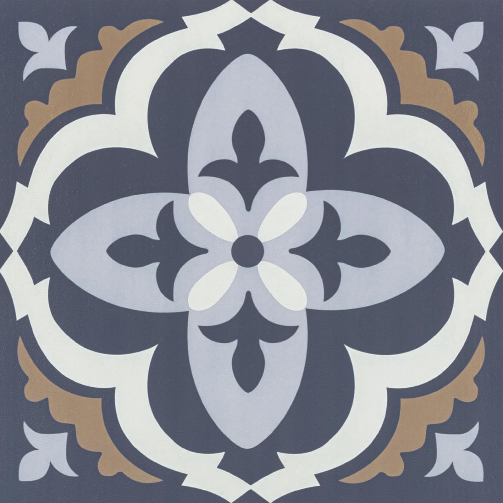 Peel and Stick Floor Tiles Self Adhesive Floor Tile, Vinyl Flooring Vintage Blue Waterproof Easy to Use, for Living room Bathroom Corridor 30x30 10pcs(0.9㎡)