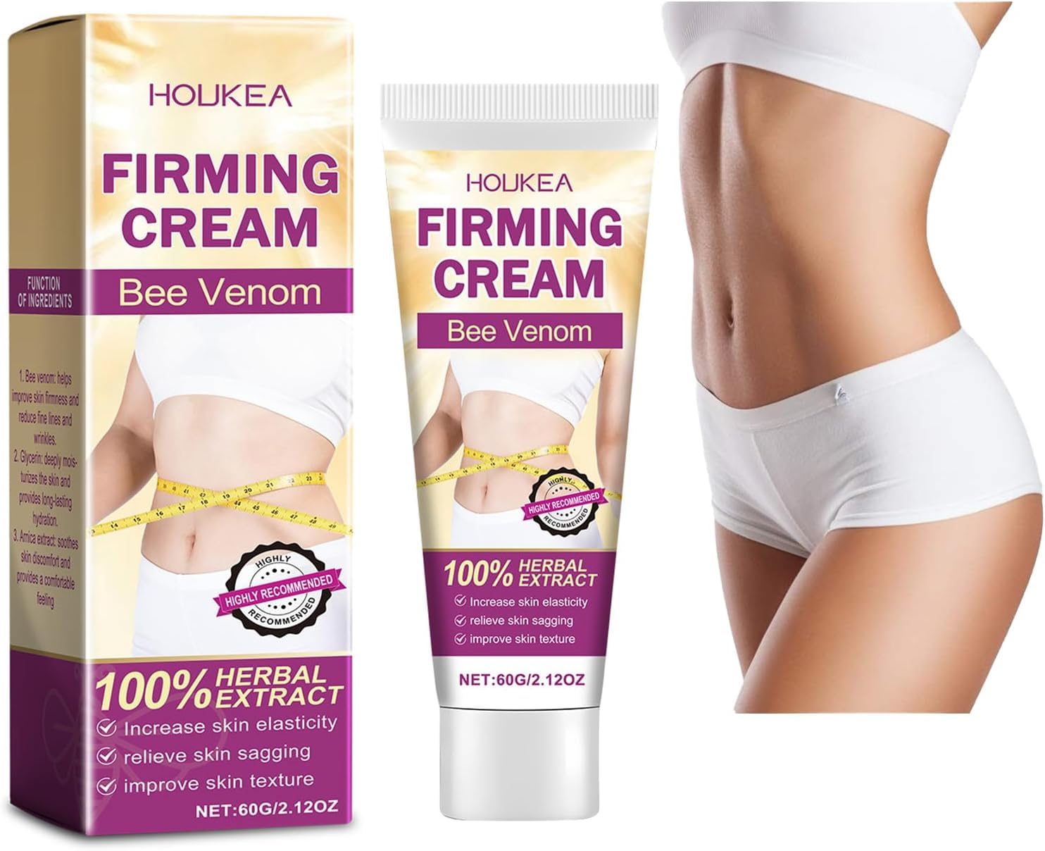 Bee Skin Firming Cream (60g), Tightening & Elasticity-Boosting Body Lotion for Women and Men – Firming Cream with Bee for Smoother, Toned Skin