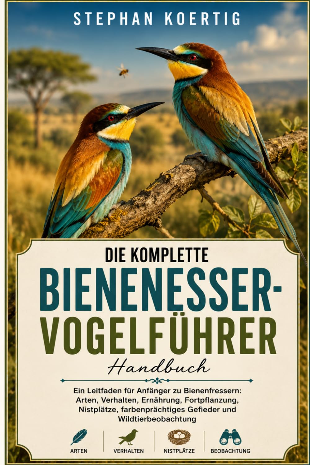 DIE KOMPLETTE BIENENESSER-VOGELFÜHRER: Ein Leitfaden für Anfänger zu Bienenfressern: Arten, Verhalten, Ernährung, Fortpflanzung, Nistplätze, ... und Wildtierbeobachtung (German Edition)
