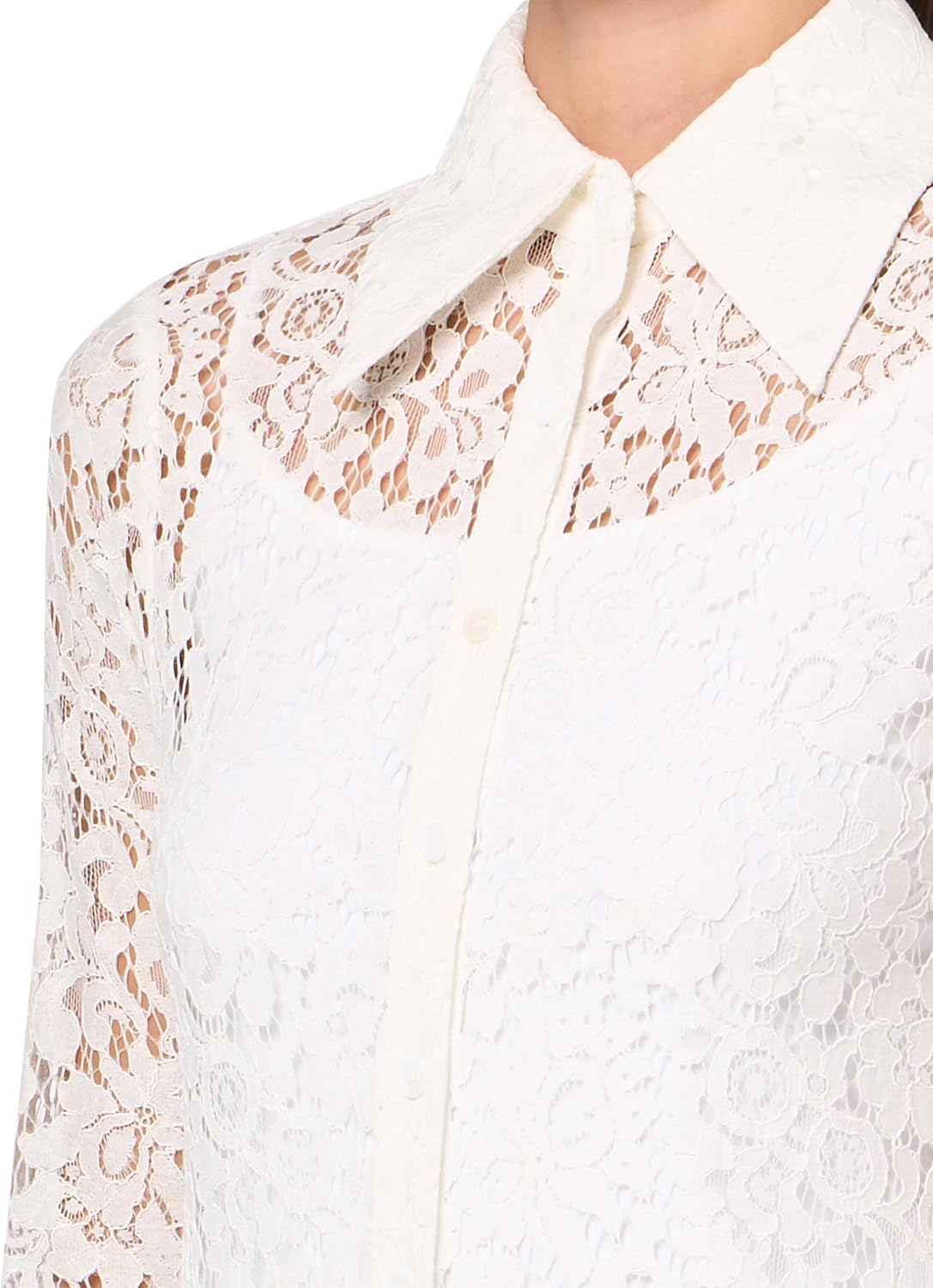 Ronny Kobo Women's Hana Long Sleeve Lace Button Down Top - Image 3