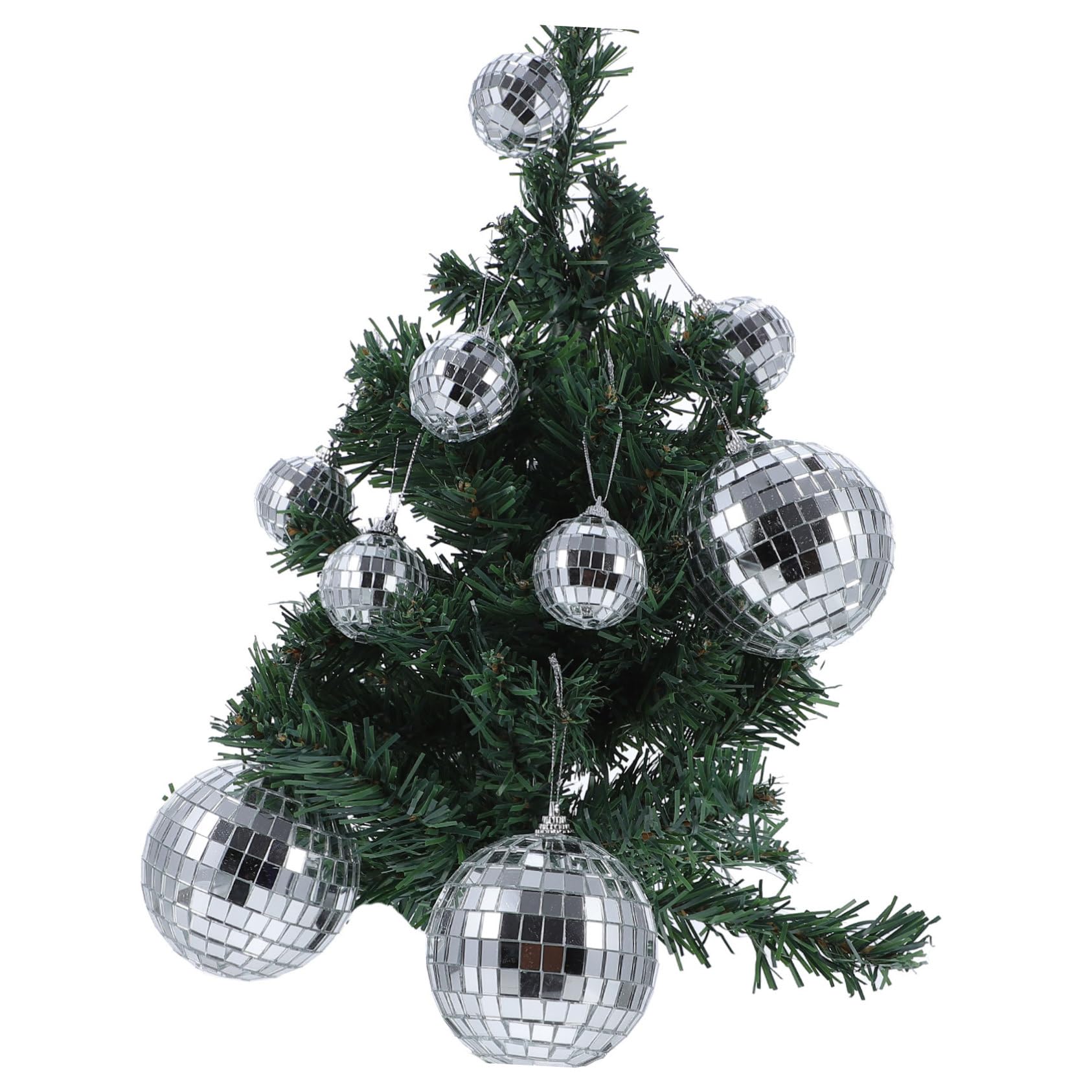 Alipis 24piezas Bola Decorativa de Espejos Plateadas para Colgar del Árbol de Navidad Adornos Colgantes para Árbol de Navidad Decoración Navideña