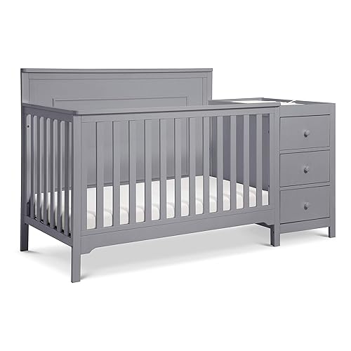 Carters by DaVinci Dakota - Combo de cuna y cambiador 4 en 1 en gris certificado Greenguard Gold