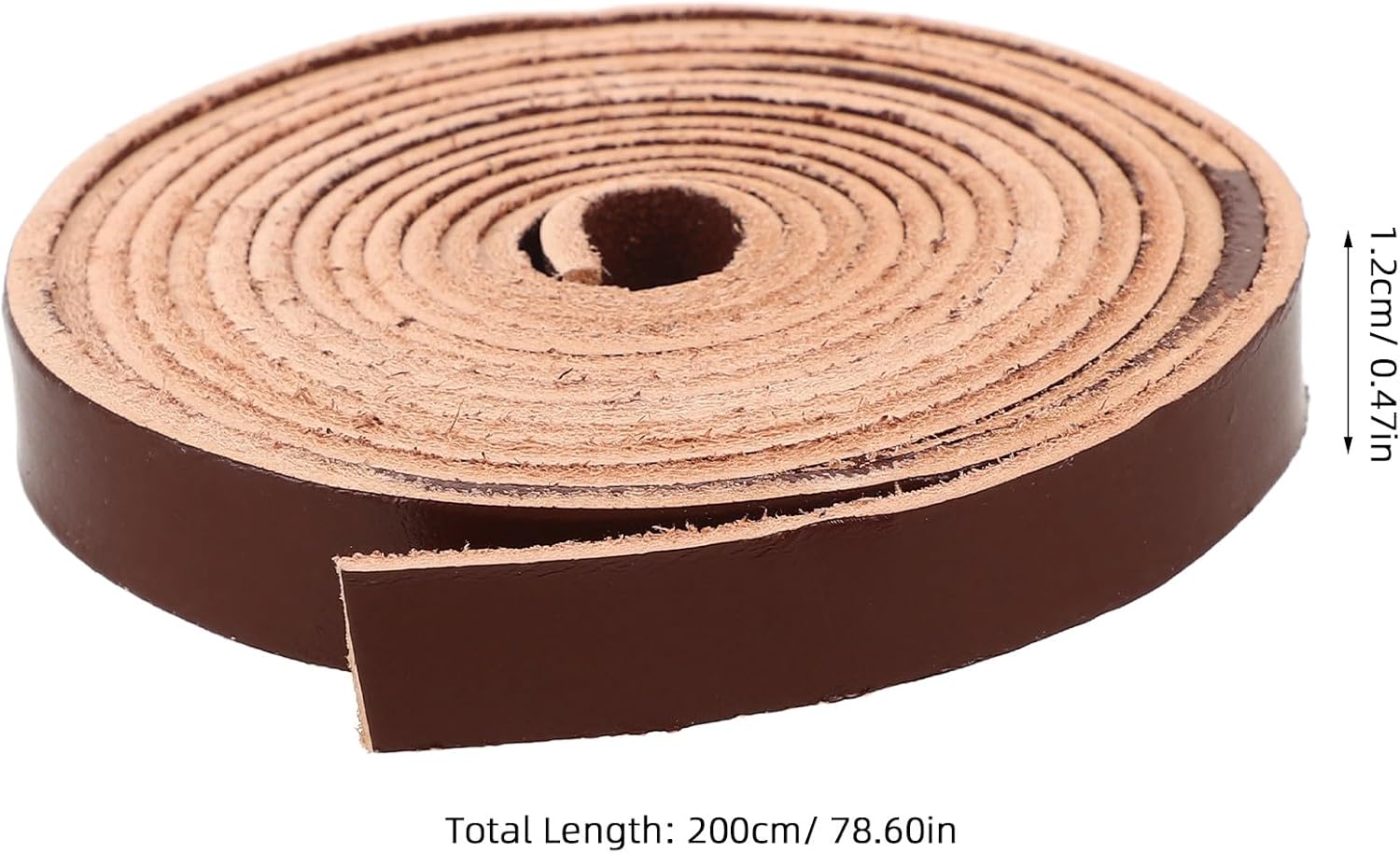 Cow Leather Cord for Jewelry Making - 2mm DIY Flat Leather Cord - Craft Cowhide Lace for Making Belts Bracelets Necklaces and Jewelry 200x1.2cm/78.74x0.47‘’