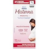 Materna Nestle Prenatal Postpartum Vitamin & Mineral Supplement 100 Tablets