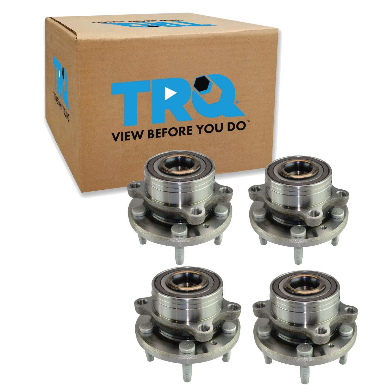 TRQ Front and Rear Wheel Bearing &amp; Hub Assembly Set 4 Piece