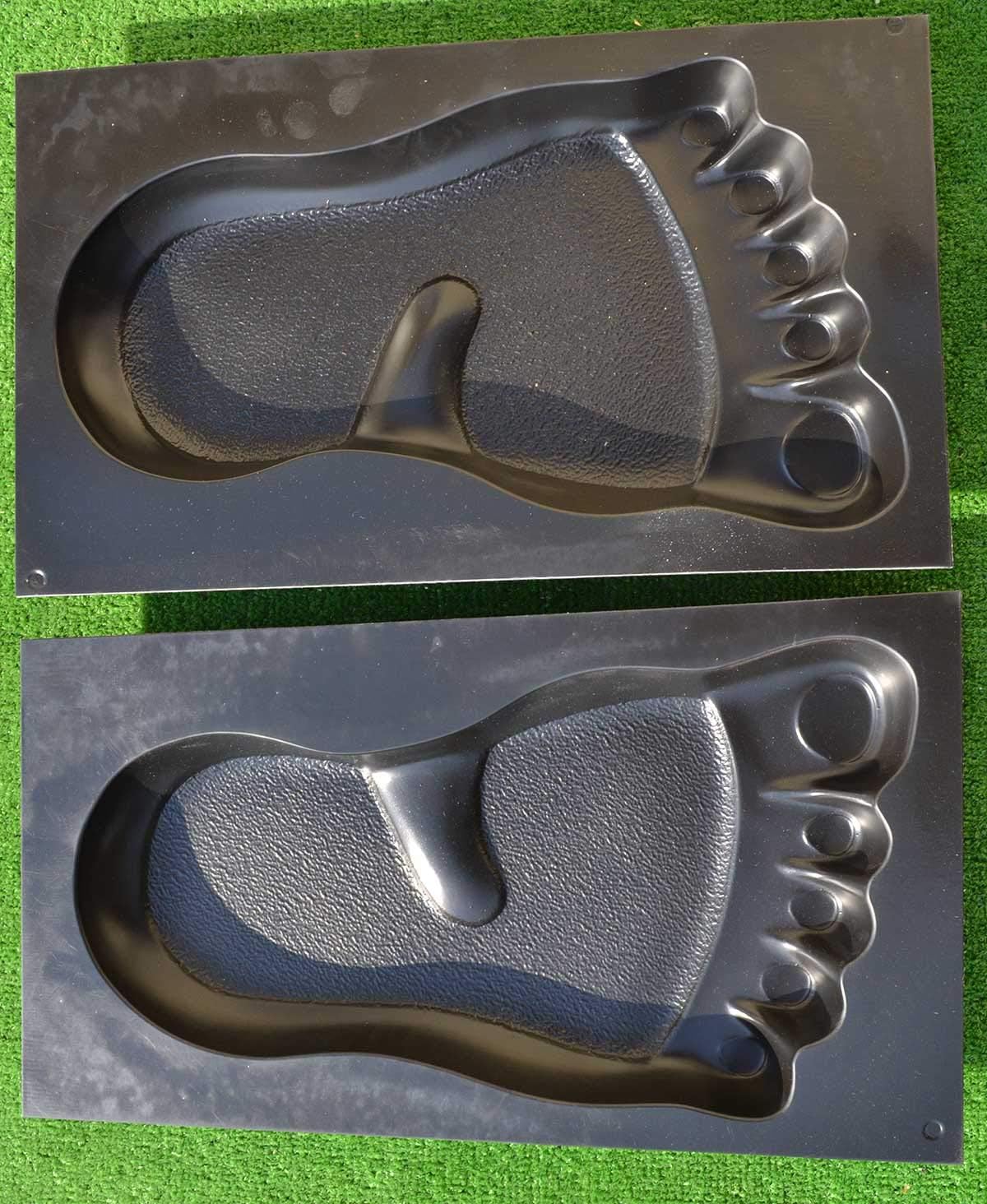 Concrete Molds Foot Yeti Concrete Foot Mold Set – Durable Plastic Molds for Creating Realistic Foot Shaped Cement Sculptures Paving Concrete Stone Garden Path Trace Decor S21