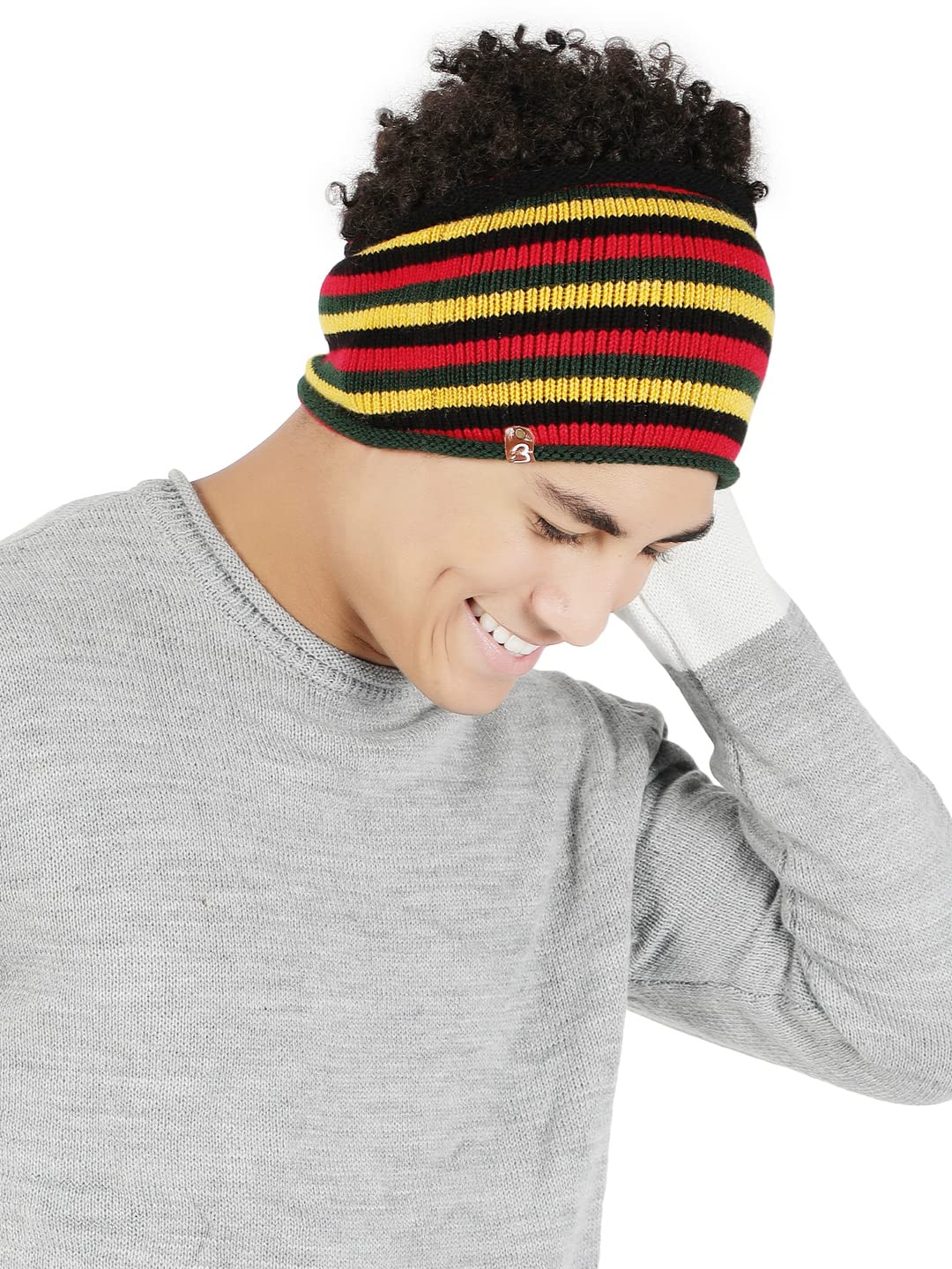 Hand Knitted Stripes Knit Woolen Headband Earwarmer For Men and Women(Multi)-image-21