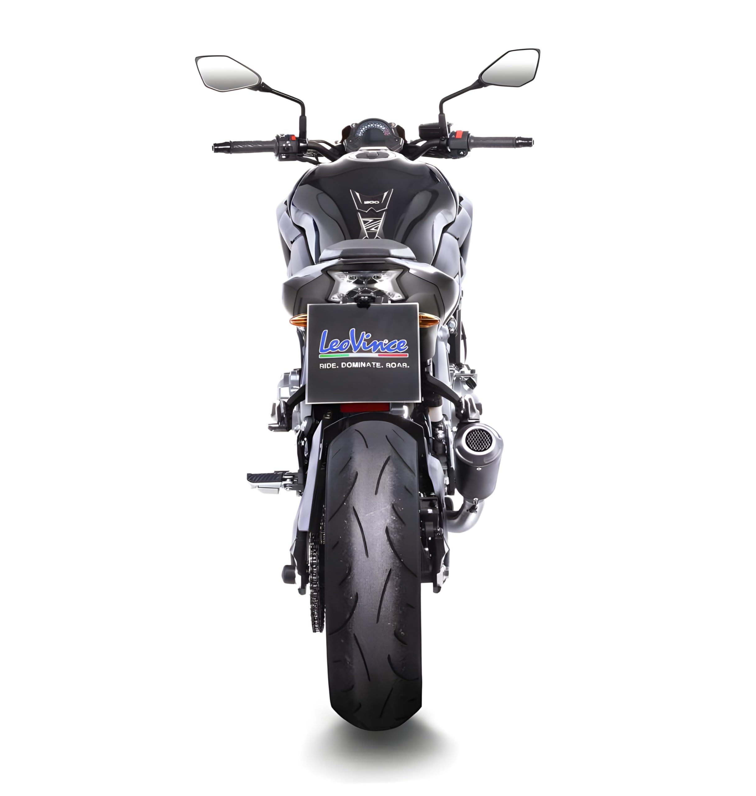 Endschalldämpfer LeoVince SLIP-ON SBK LV-10 Black Edition, Edelstahl schwarz, mit Zulassung für Kawasaki Z 900 / A2
