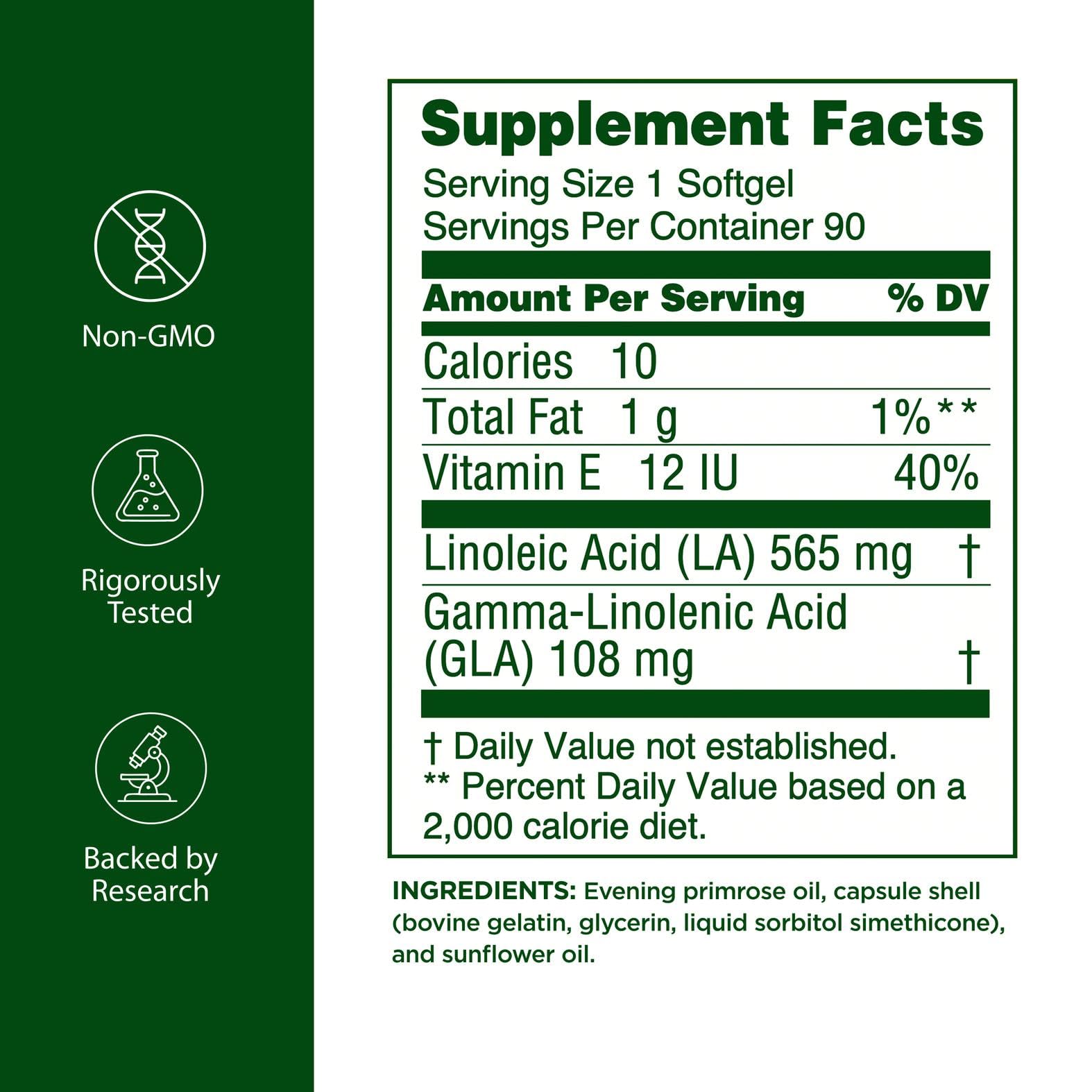 Efamol Pure Evening Primrose Oil - Natural Skin Supplement - Aids with Skin Firmness, Hydration, Wrinkles & Smoothness - with Omega-6 GLA - 180 Softgels — Amazon image 2