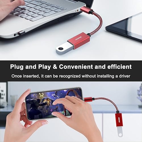 Miniatura 3 de BENFEI Adaptador USB C a USB 3.0, paquete de 2 adaptadores USB C a A macho a hembra compatibles con MacBook 2022 2021 2020, Samsung Galaxy Note 20,