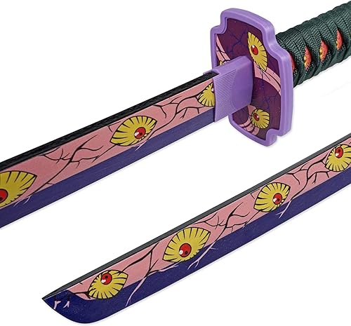 Vista 5 de Zisu Demon Slayer - Espada, alrededor de 41 pulgadas, pilares de Hashira y Katana protagonista para uso de cosplay, textura original de anime