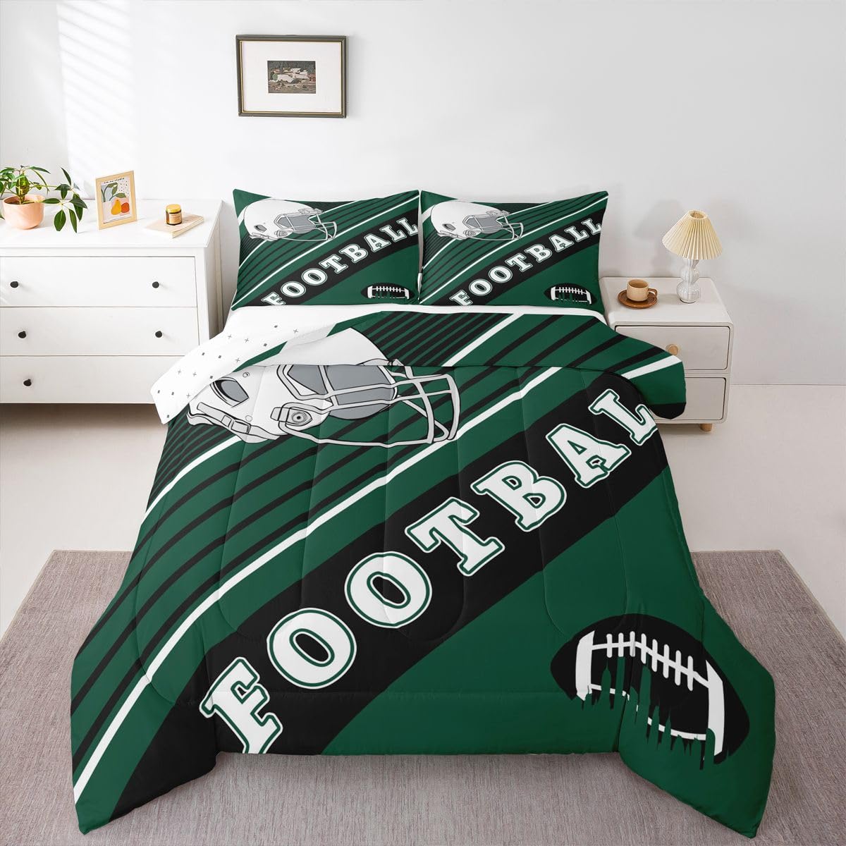 Football Comforter Set - Twin Size -18 Football Comforter Set - Twin Size -18