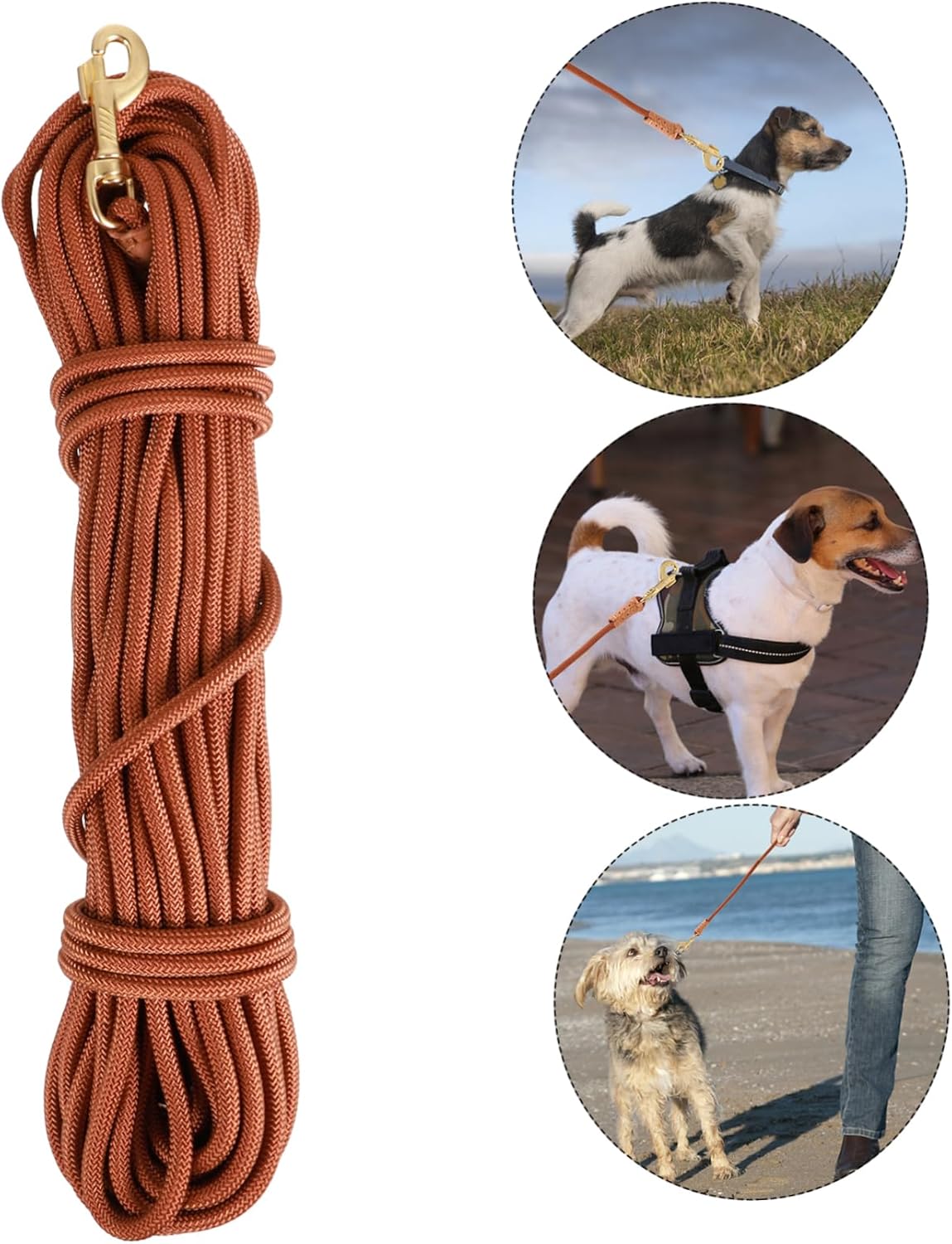20m Heavy-Duty Dog Training Leash Nylon Comfortable Grip for Dogs for Use and Outdoor Adventures